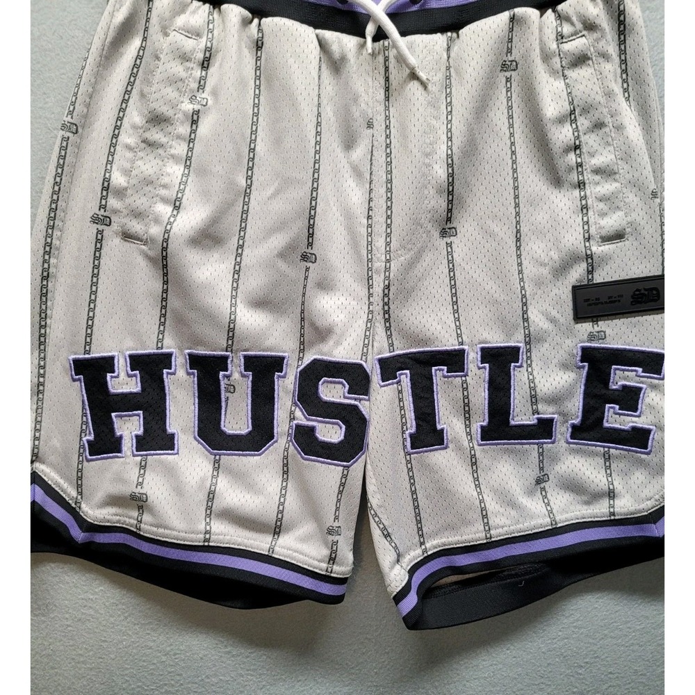 Supply & Demand Hustle Script Basketball Shorts Mens‎ Size Small NYC Stretch